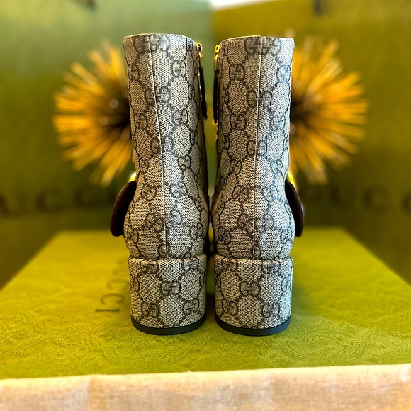 100% Authentic NWT Gucci Blondie Boots GG Gold Logo Monogram, 36, 39, 41.5 42. - Picture 2 of 5